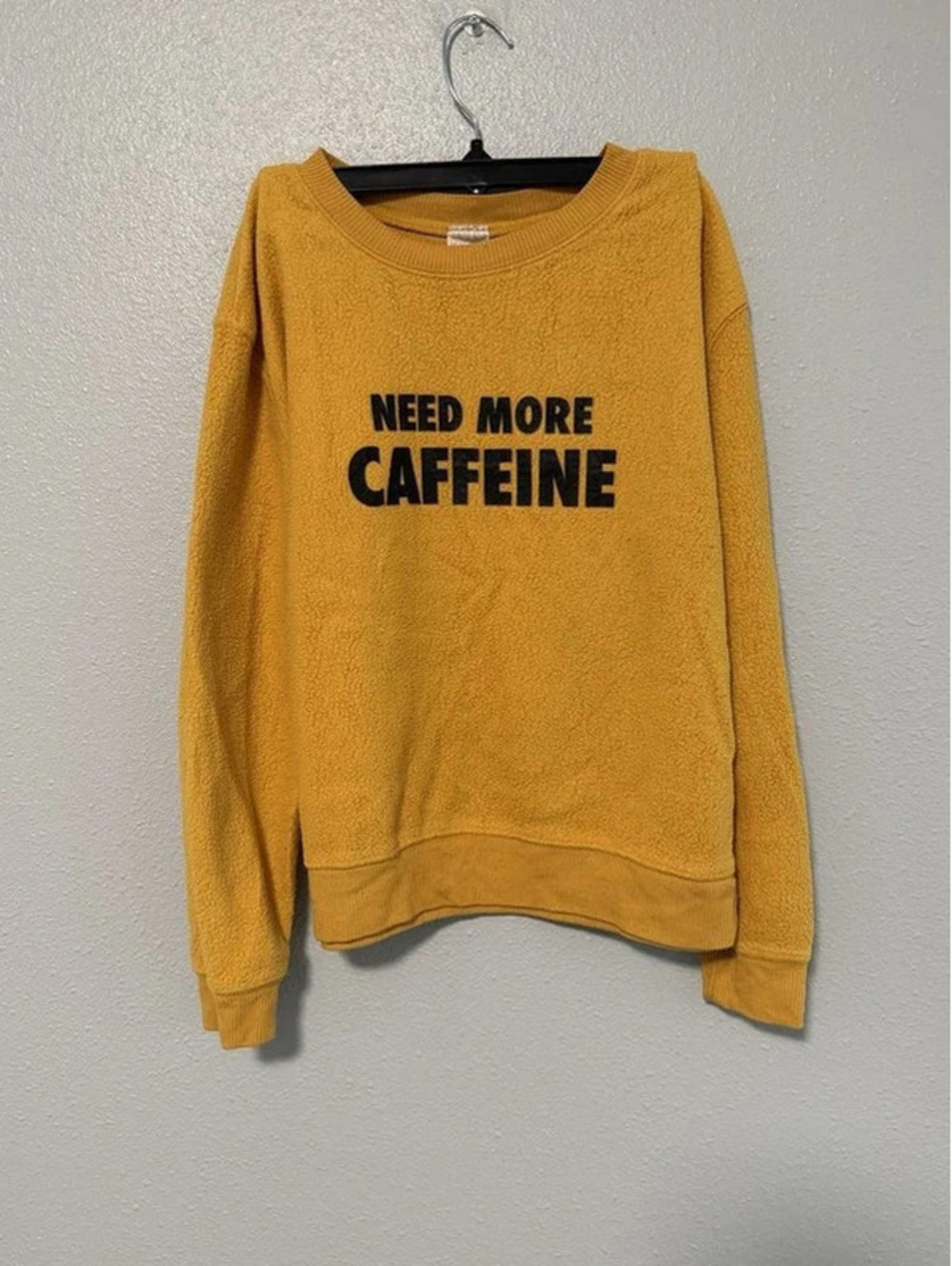 #6051  No Boundaries Need More Caffeine Sweatshirt Size S 3 5